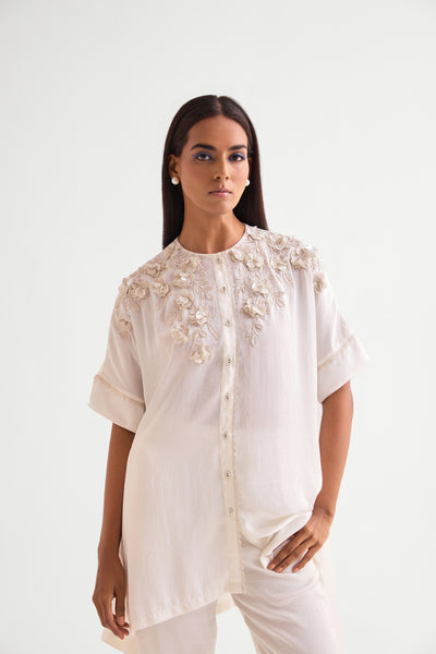 Namrata Joshipura Scrunchy Side Panel Co-ord Set indian designer wear online shopping melange singapore