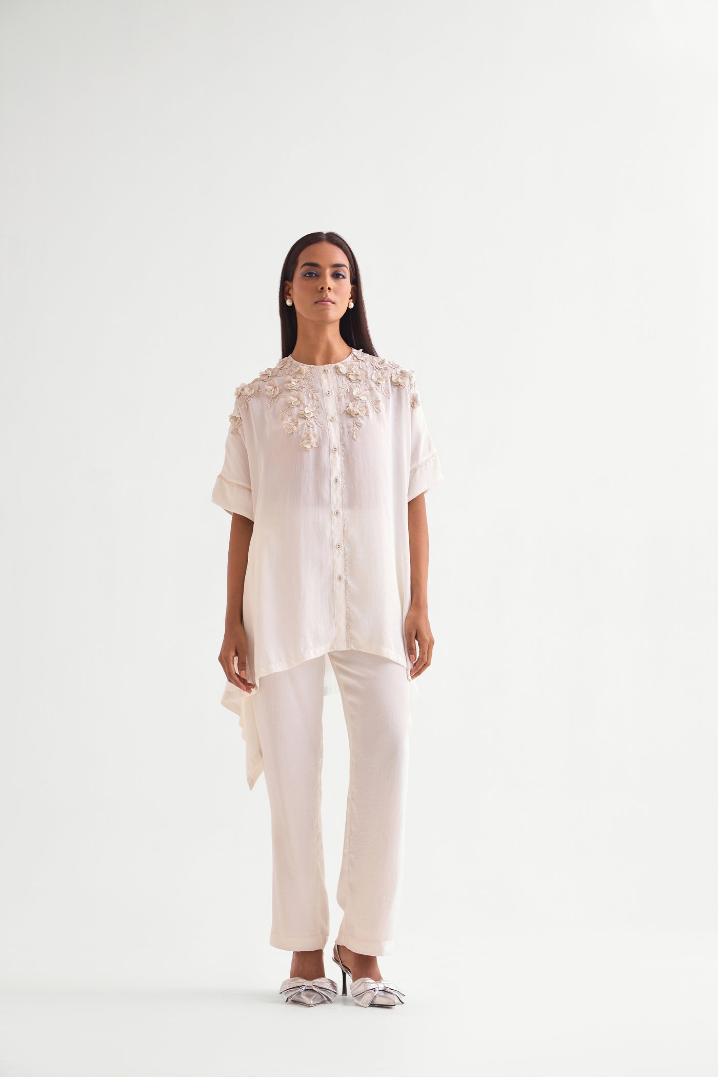Namrata Joshipura Scrunchy Side Panel Co-ord Set indian designer wear online shopping melange singapore