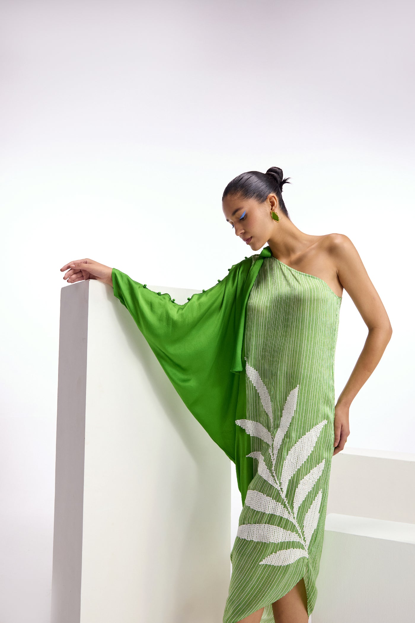 Namrata Joshipura Seinna Stripes Off Shoulder Dress indian designer wear online shopping melange singapore