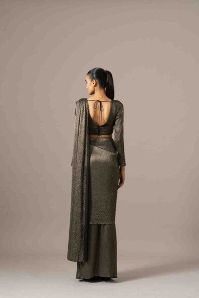 Namrata Joshipura Star Boy Crusted Saree indian designer wear online shopping melange singapore 