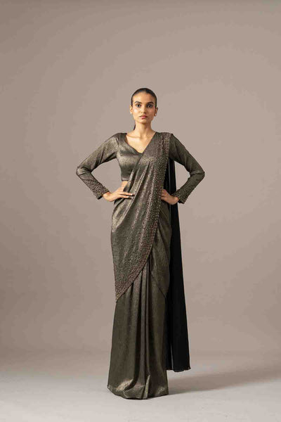 Namrata Joshipura Star Boy Crusted Saree indian designer wear online shopping melange singapore 