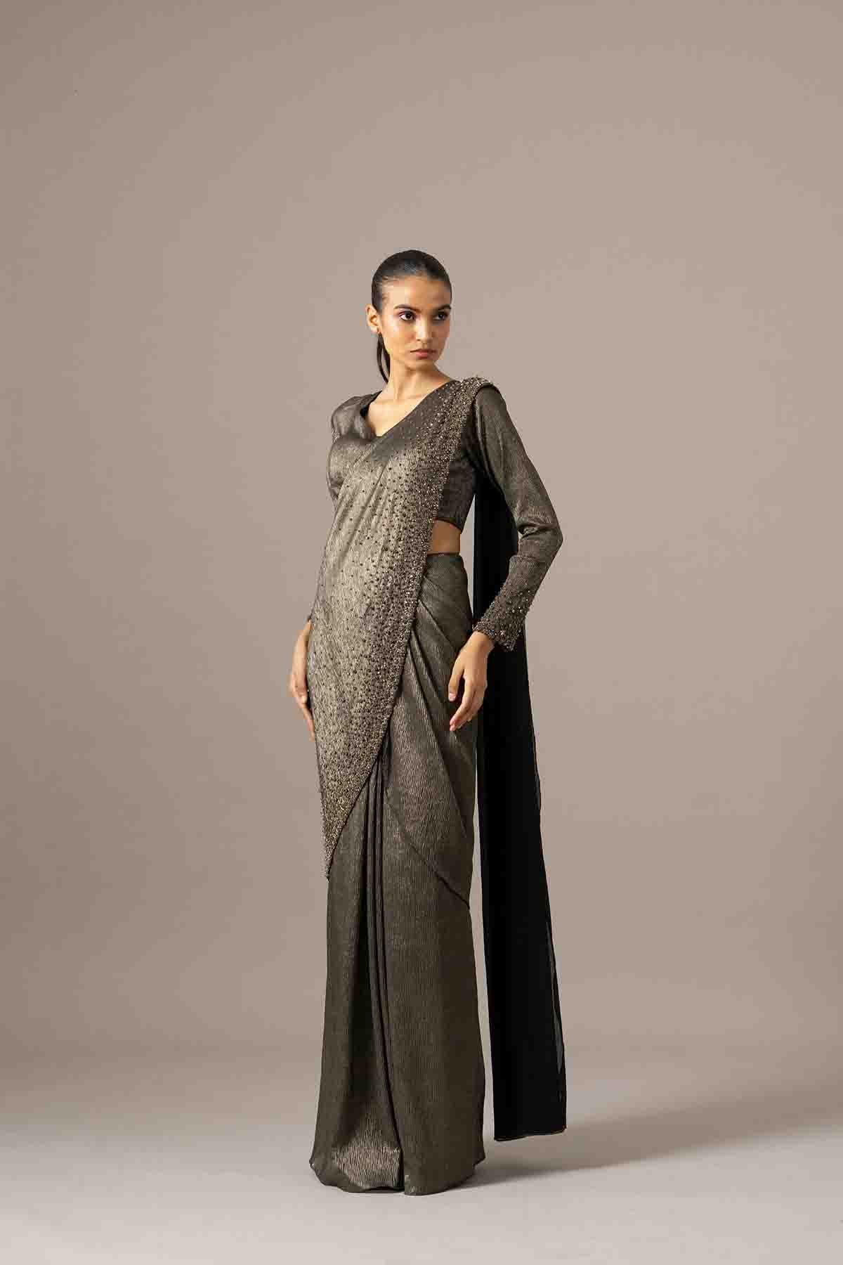 Namrata Joshipura Star Boy Crusted Saree indian designer wear online shopping melange singapore 