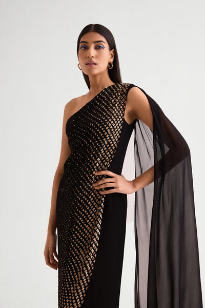 Namrata Joshipura Star Gaze Draped Saree indian designer wear online shopping melange singapore