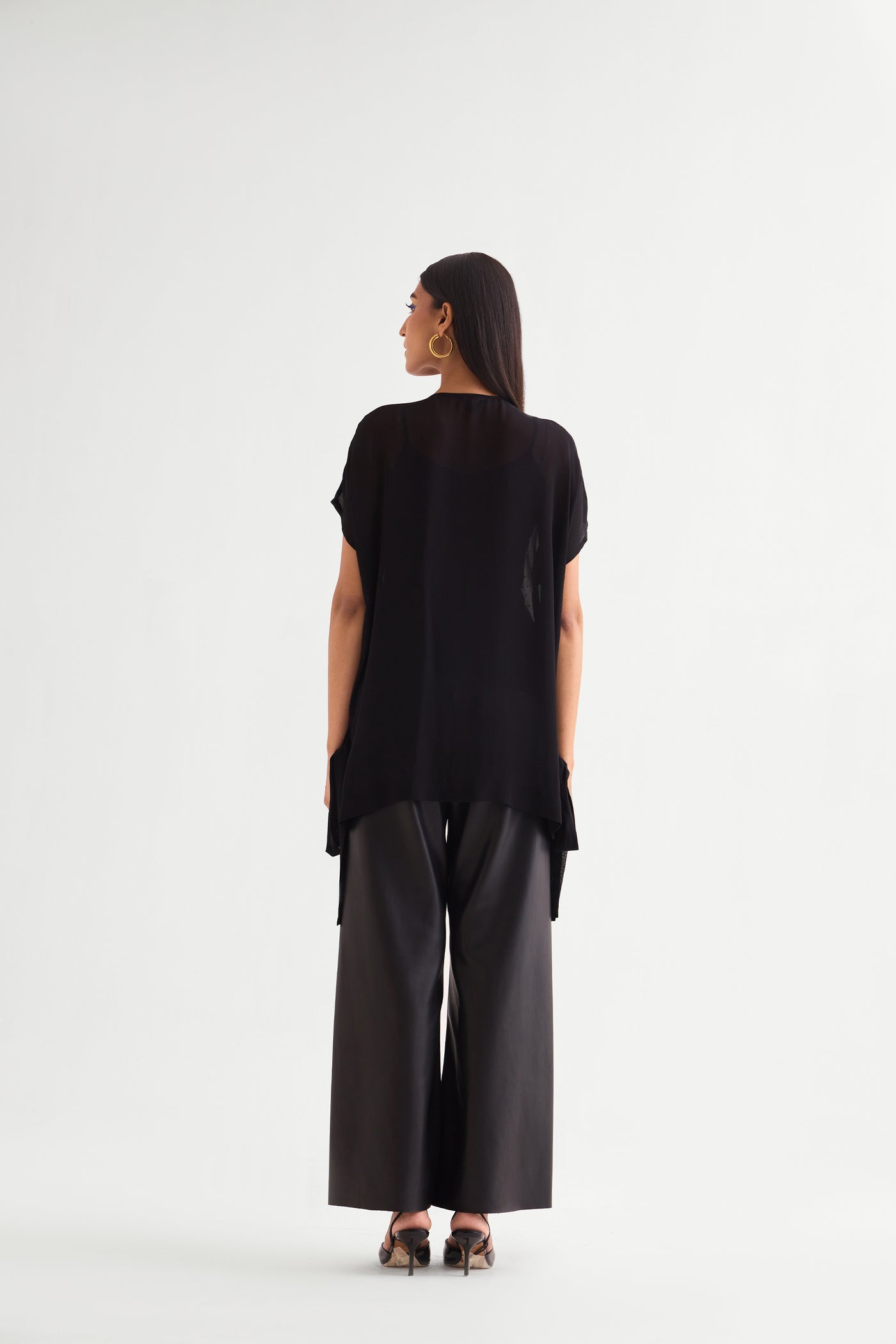 Namrata Joshipura Star Glaze Boxy Tunic With Side Tie indian designer wear online shopping melange singapore