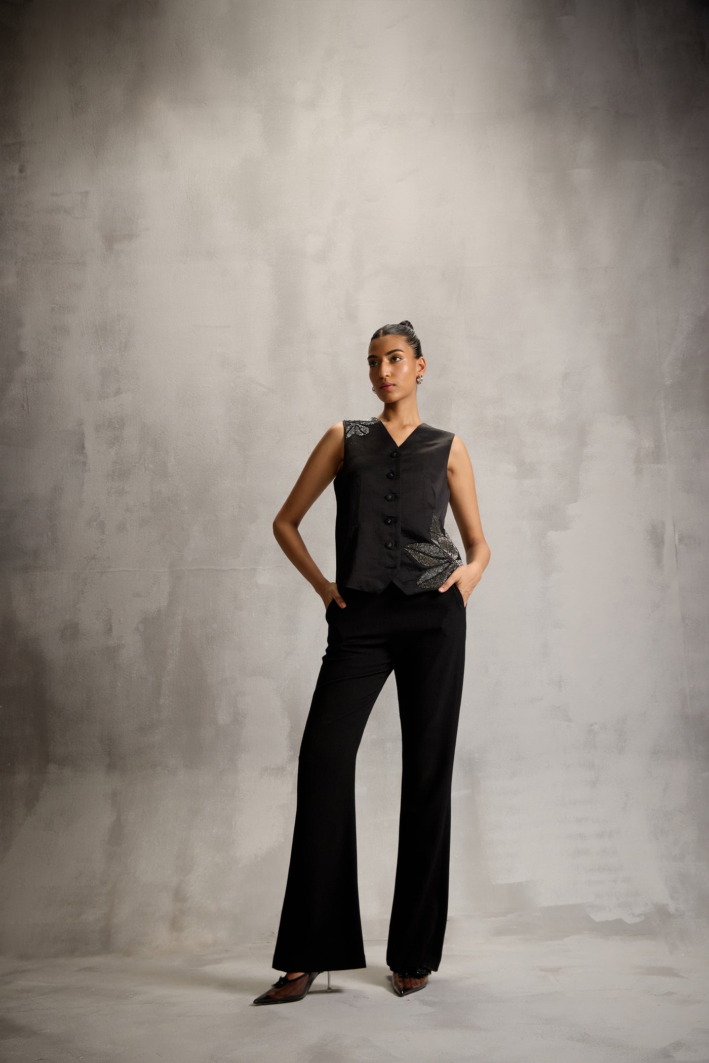 Namrata Joshipura Starflower Waistcoat indian designer wear online shopping melange singapore
