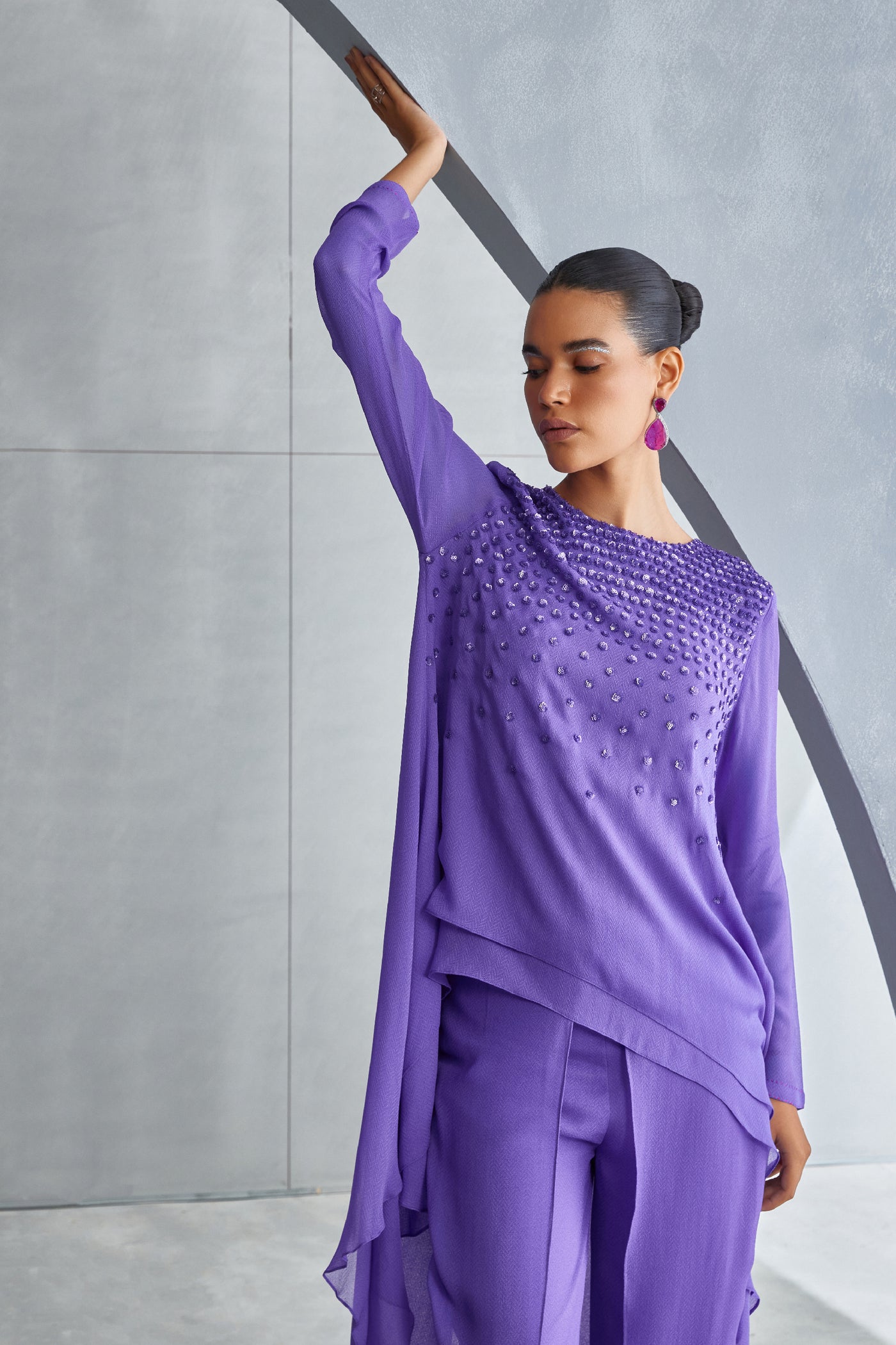 Namrata Joshipura Thyme Double Layer Tunic Indian designer wear online shopping melange singapore