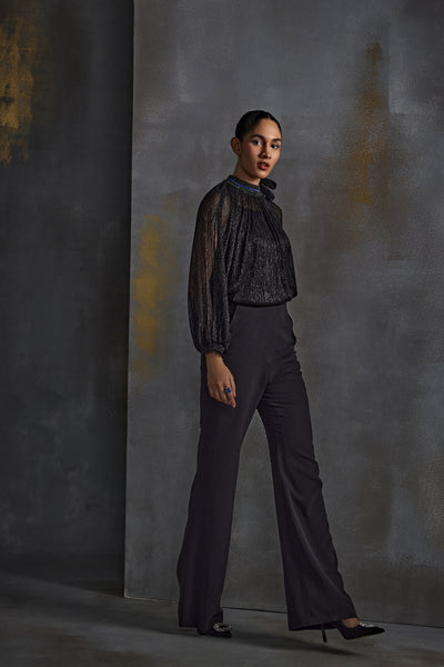 Namrata Joshipura Trinket Split Sleeve Top Indian designer wear online shopping melange singapore