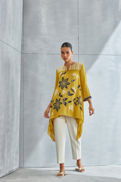 Namrata Joshipura Wild Violet Asymmetric Tunic Indian designer wear online shopping melange singapore