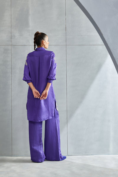 Namrata Joshipura Wild Violet Boxy Tunic Indian designer wear online shopping melange singapore