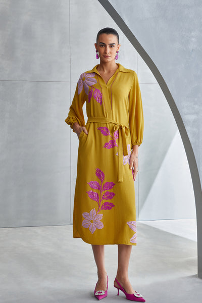 Namrata Joshipura Wild Violet Collar Dress Indian designer wear online shopping melange singapore