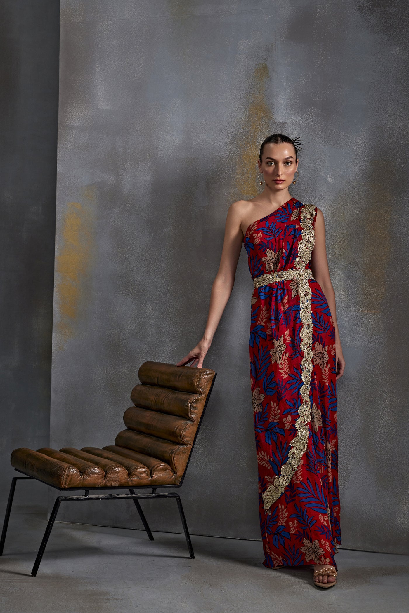 Namrata Joshipura Willow Drape Saree Indian designer wear online shopping melange singapore