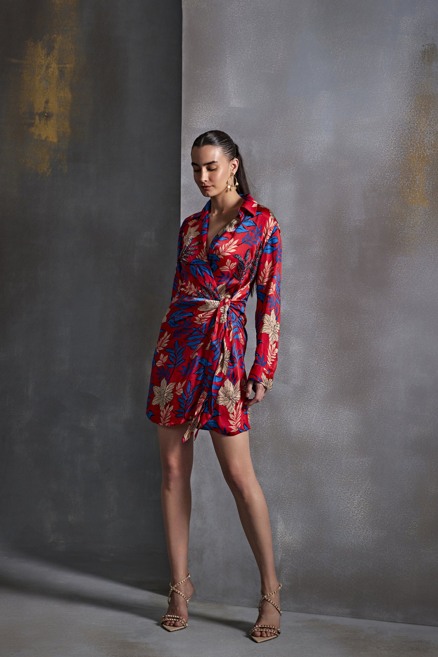 Namrata Joshipura Willow Side Tie Up Dress Indian designer wear online shopping melange singapore
