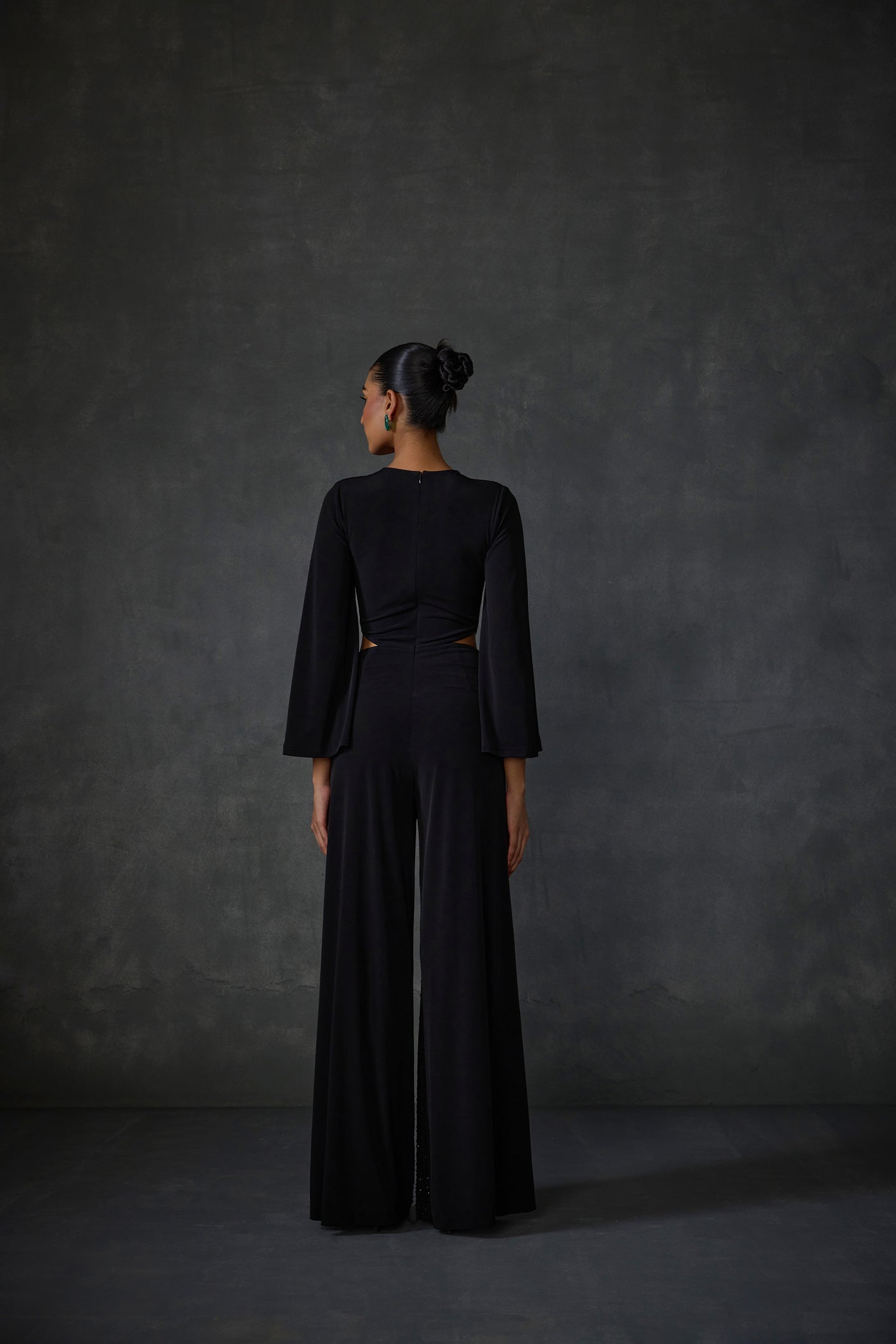Namrata Joshipura Winter Garden Side Cut Jumpsuit indian designer wear online shopping melange singapore