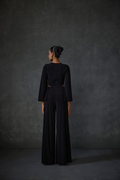 Namrata Joshipura Winter Garden Side Cut Jumpsuit indian designer wear online shopping melange singapore