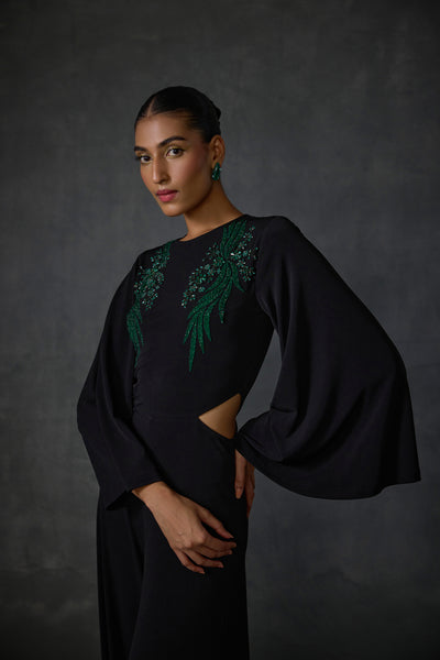 Namrata Joshipura Winter Garden Side Cut Jumpsuit indian designer wear online shopping melange singapore
