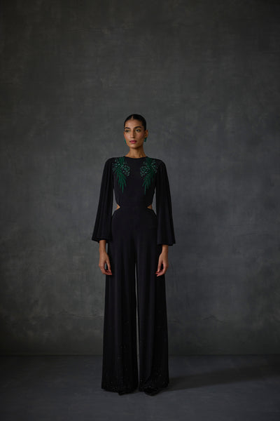 Namrata Joshipura Winter Garden Side Cut Jumpsuit indian designer wear online shopping melange singapore