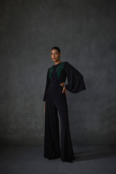 Namrata Joshipura Winter Garden Side Cut Jumpsuit indian designer wear online shopping melange singapore