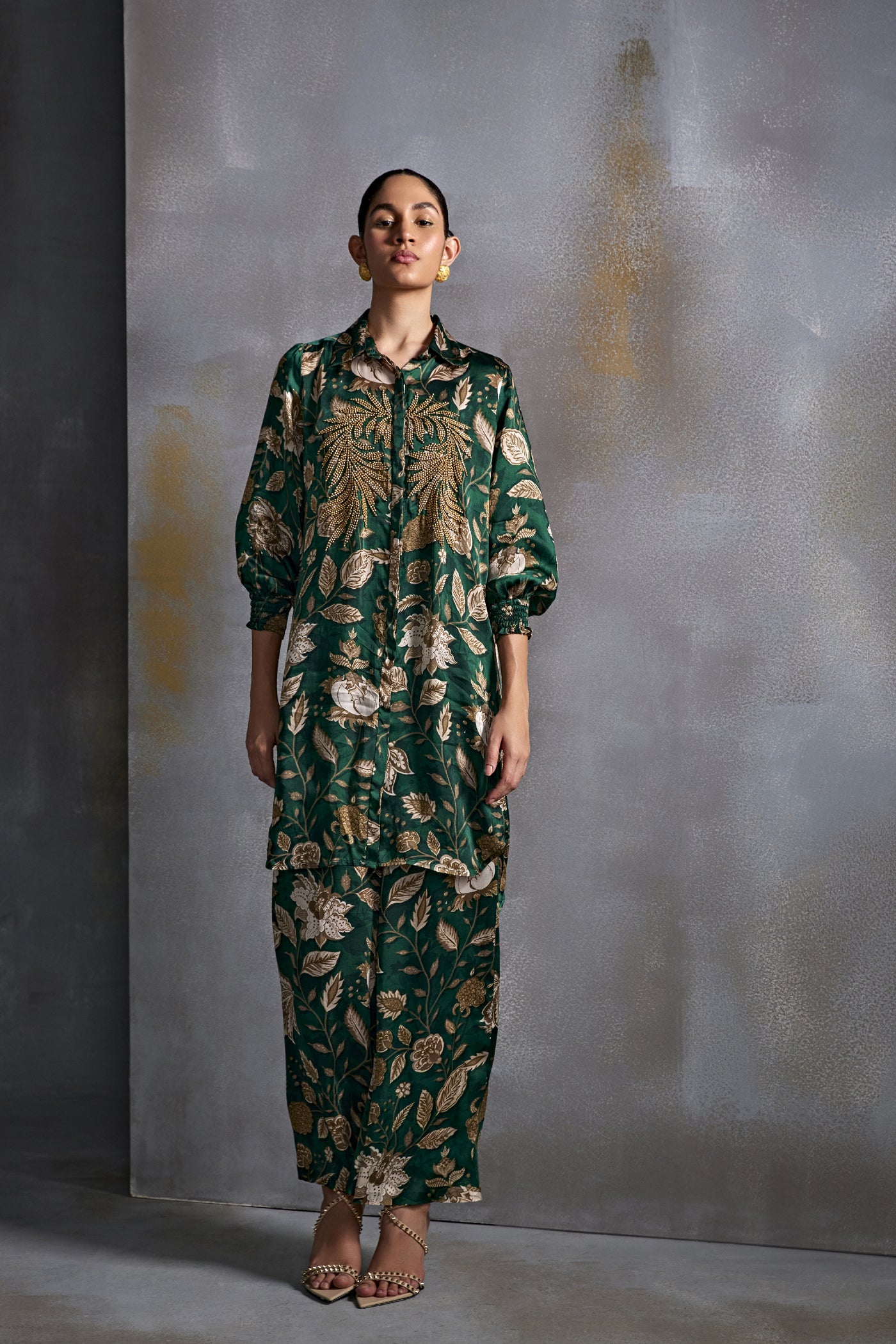Namrata Joshipura Winter Hazel Drop Shoulder Co-Ord Set Indian designer wear online shopping melange singapore