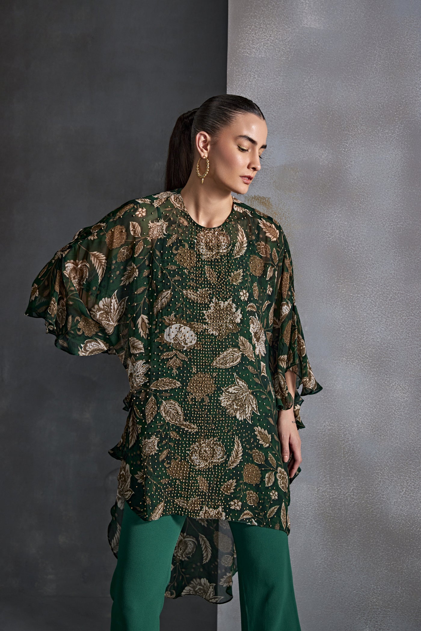 Namrata Joshipura Winter Hazel Frill Tunic Indian designer wear online shopping melange singapore