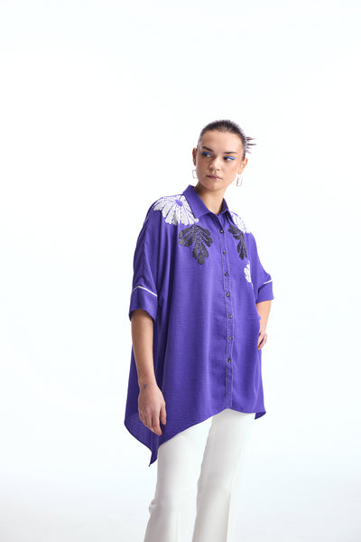 Namrata Joshipura Zebrina  Asymmetric Hem Tunic indian designer wear online shopping melange singapore