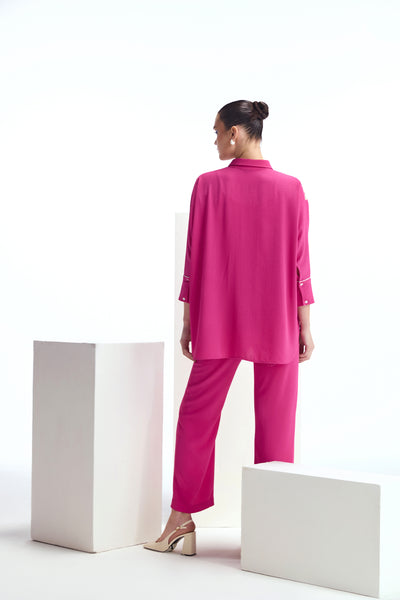 Namrata Joshipura Zebrina Collared Co-ord Set indian designer wear online shopping melange singapore