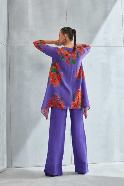Namrata Joshipura Zinnia Asymmetric Tunic Indian designer wear online shopping melange singapore