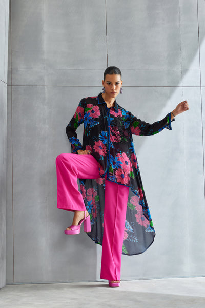 Namrata Joshipura Zinnia Long Back Tunic Indian designer wear online shopping melange singapore