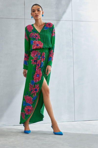 Namrata Joshipura Zinnia Overlap Dress Indian designer wear online shopping melange singapore