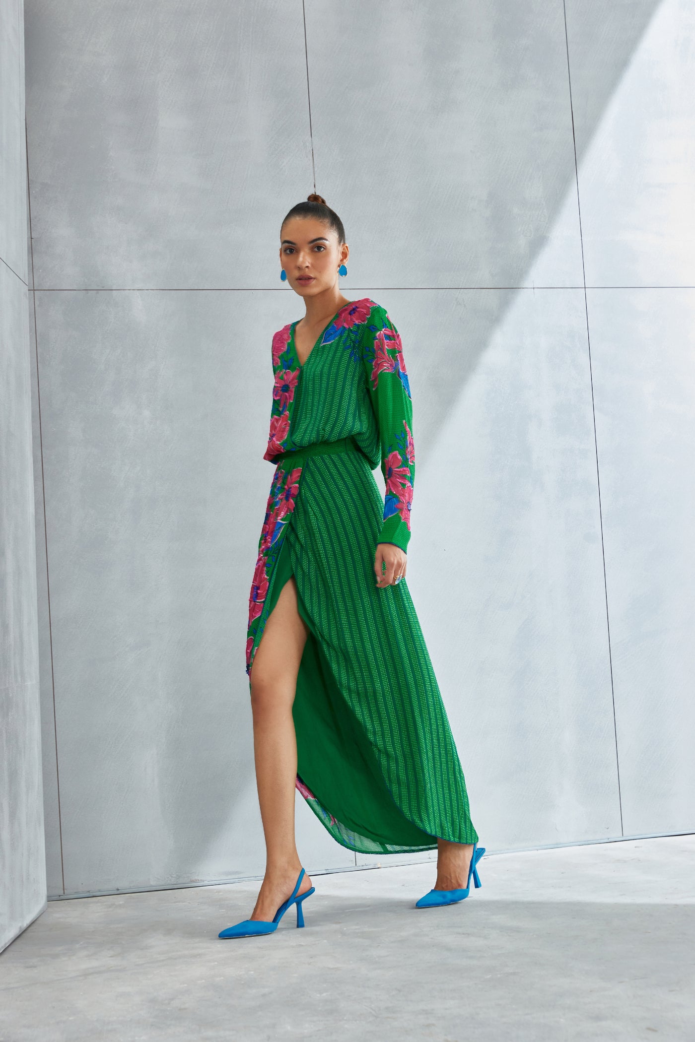 Namrata Joshipura Zinnia Overlap Dress Indian designer wear online shopping melange singapore