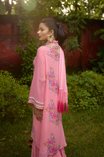 Nikasha Dilkush Pink Kurta Sharara Set indian designer wear online shopping melange singapore 