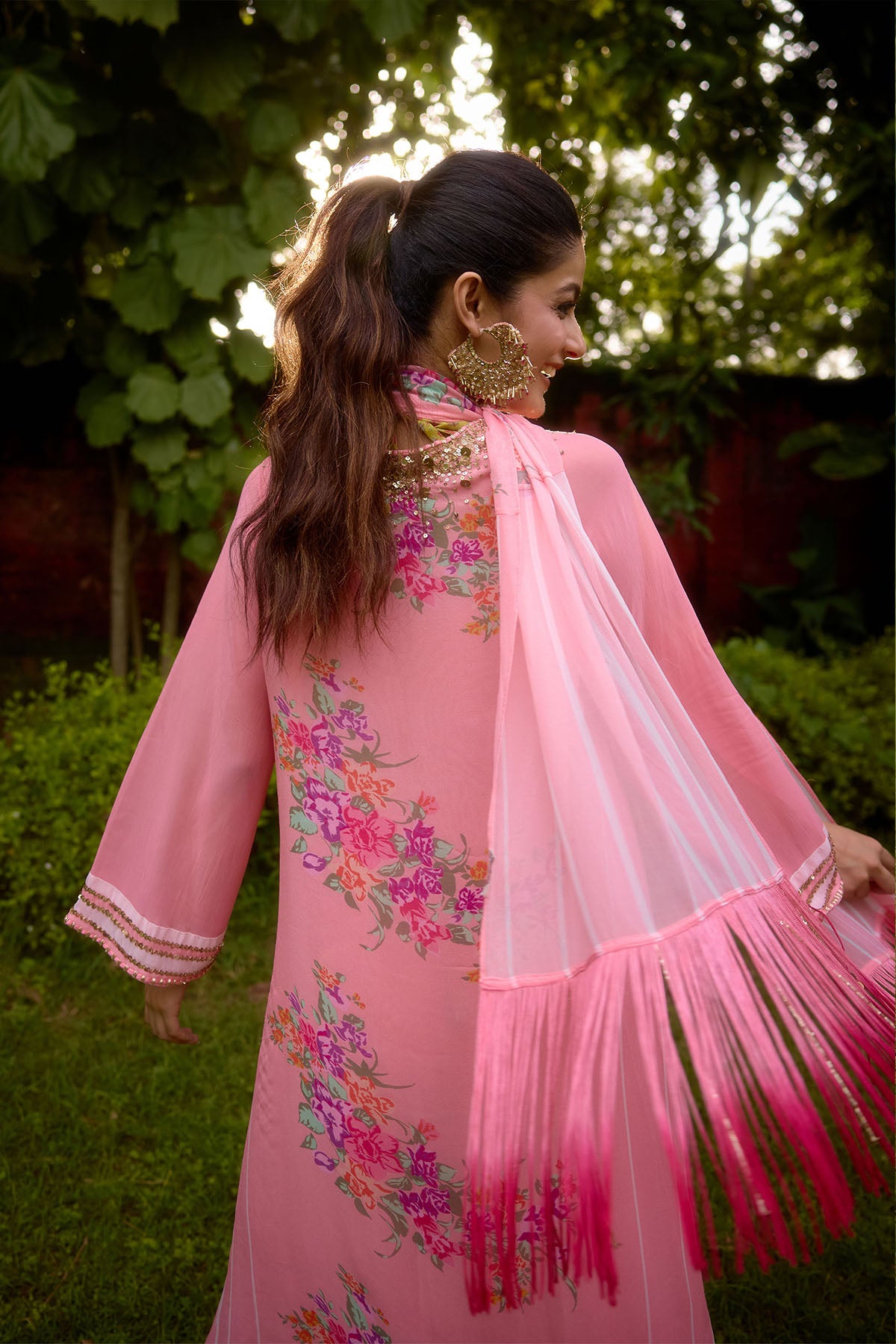 Nikasha Dilkush Pink Kurta Sharara Set indian designer wear online shopping melange singapore 