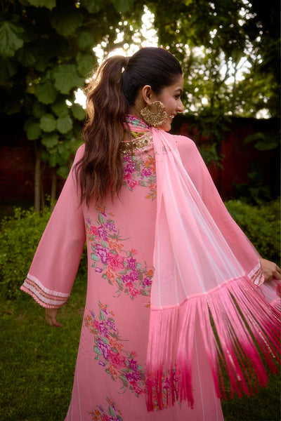 Nikasha Dilkush Pink Kurta Sharara Set indian designer wear online shopping melange singapore 