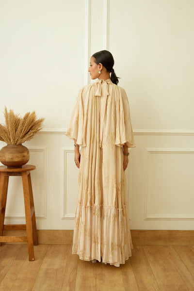 Nikasha Ghee Foil Embroidered Maxi Dress Indian designer wear online shopping melange singapore