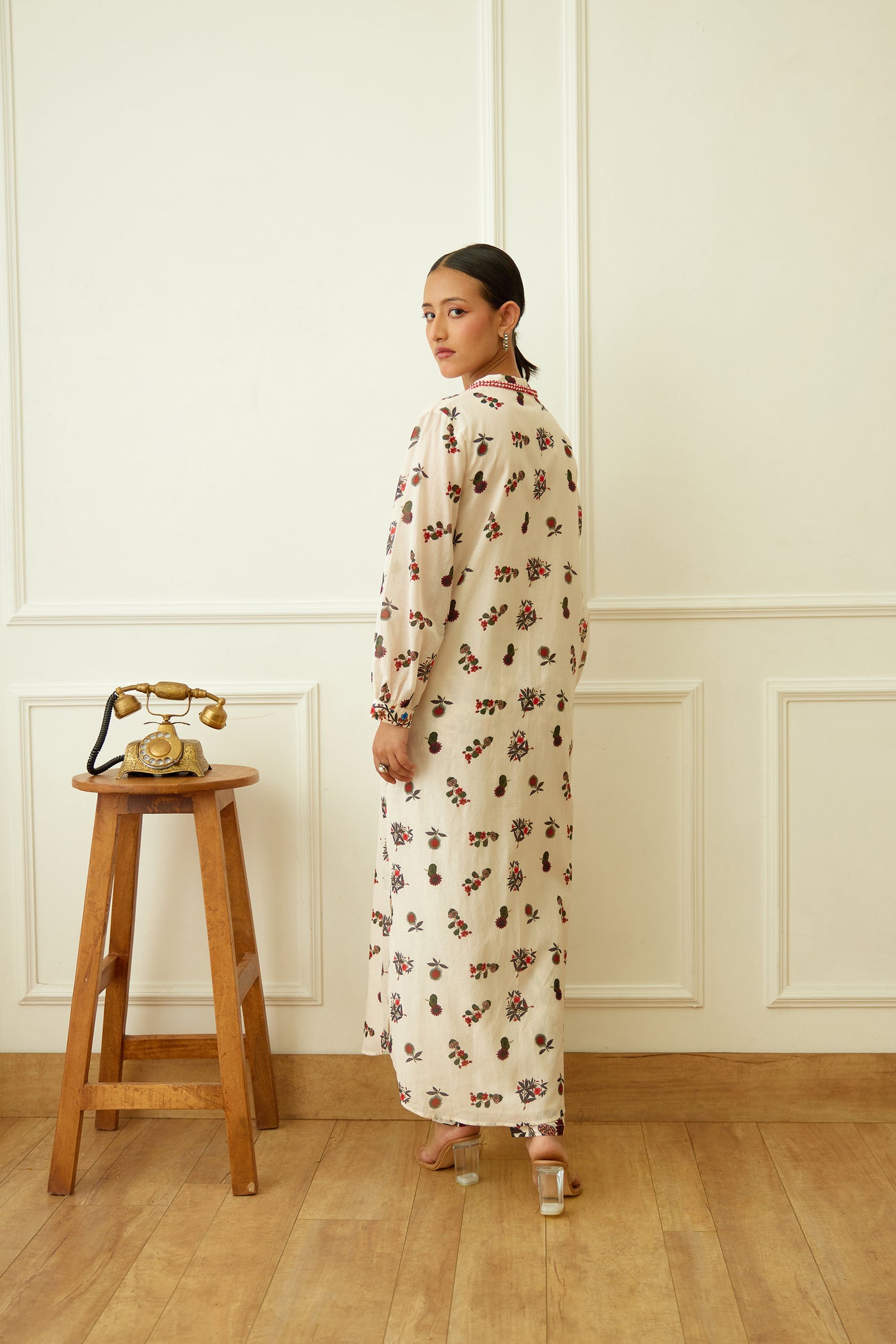 Nikasha Ivory Kohinoor Buta Print Co-or Set Indian designer wear online shopping melange singapore