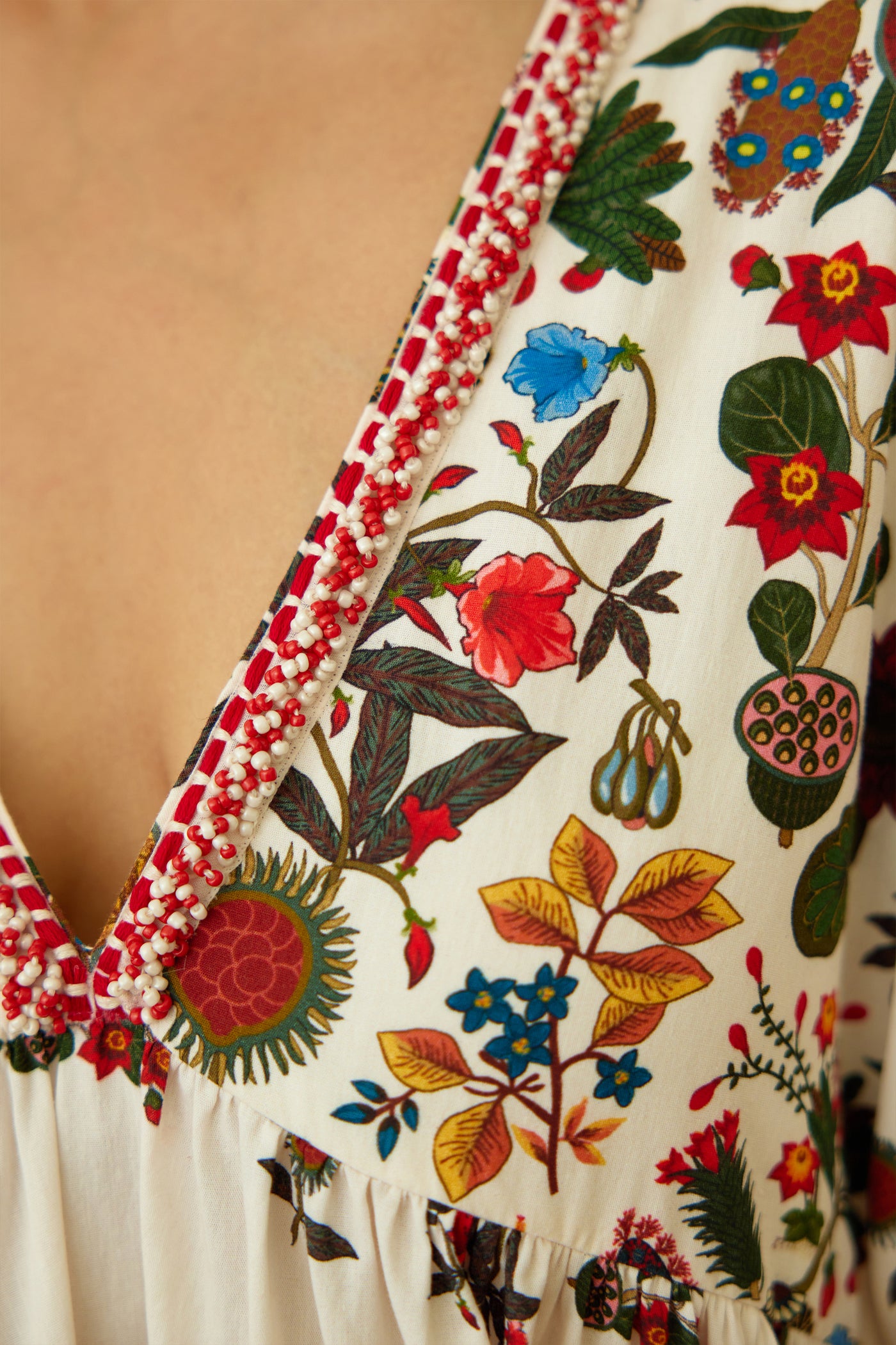 Nikasha Ivory Kohinoor Buta Print Dress Indian designer wear online shopping melange singapore