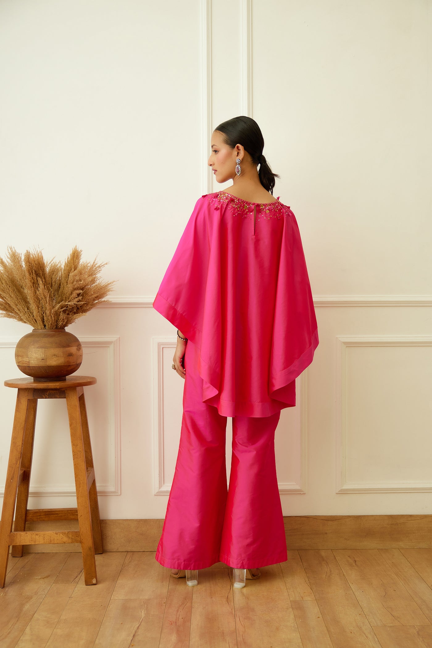 Nikasha Rani Pink Embroidered Co-ord Set Indian designer wear online shopping melange singapore
