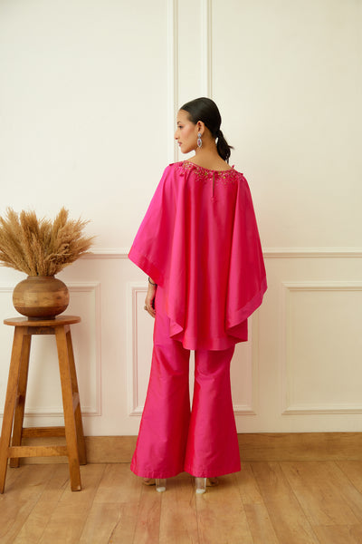 Nikasha Rani Pink Embroidered Co-ord Set Indian designer wear online shopping melange singapore
