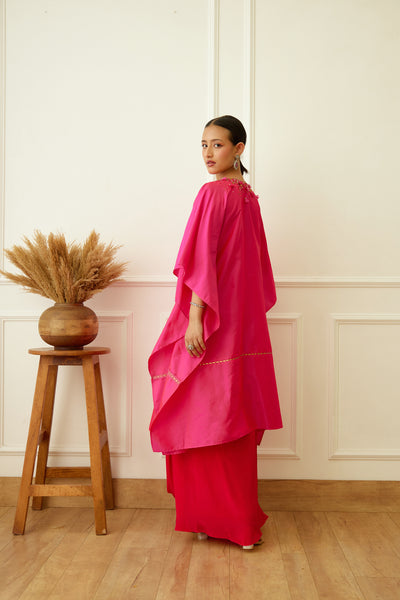 Nikasha Rani Pink Embroidered Skirt Set Indian designer wear online shopping melange singapore