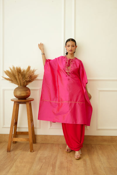 Nikasha Rani Pink Embroidered Skirt Set Indian designer wear online shopping melange singapore