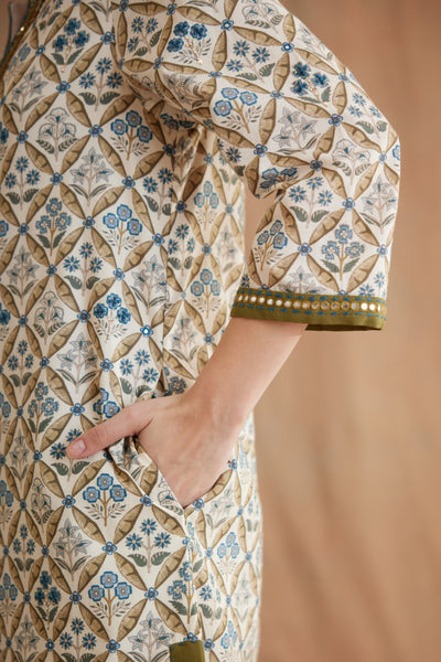 Nikasha Bespoke Hand Embroidered Co Ord Sets Blue Indian designer wear online shopping melange singapore