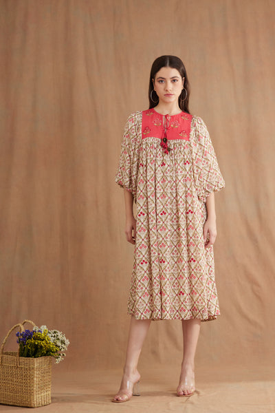 Nikasha Bespoke Hand Embroidered Dress Indian designer wear online shopping melange singapore