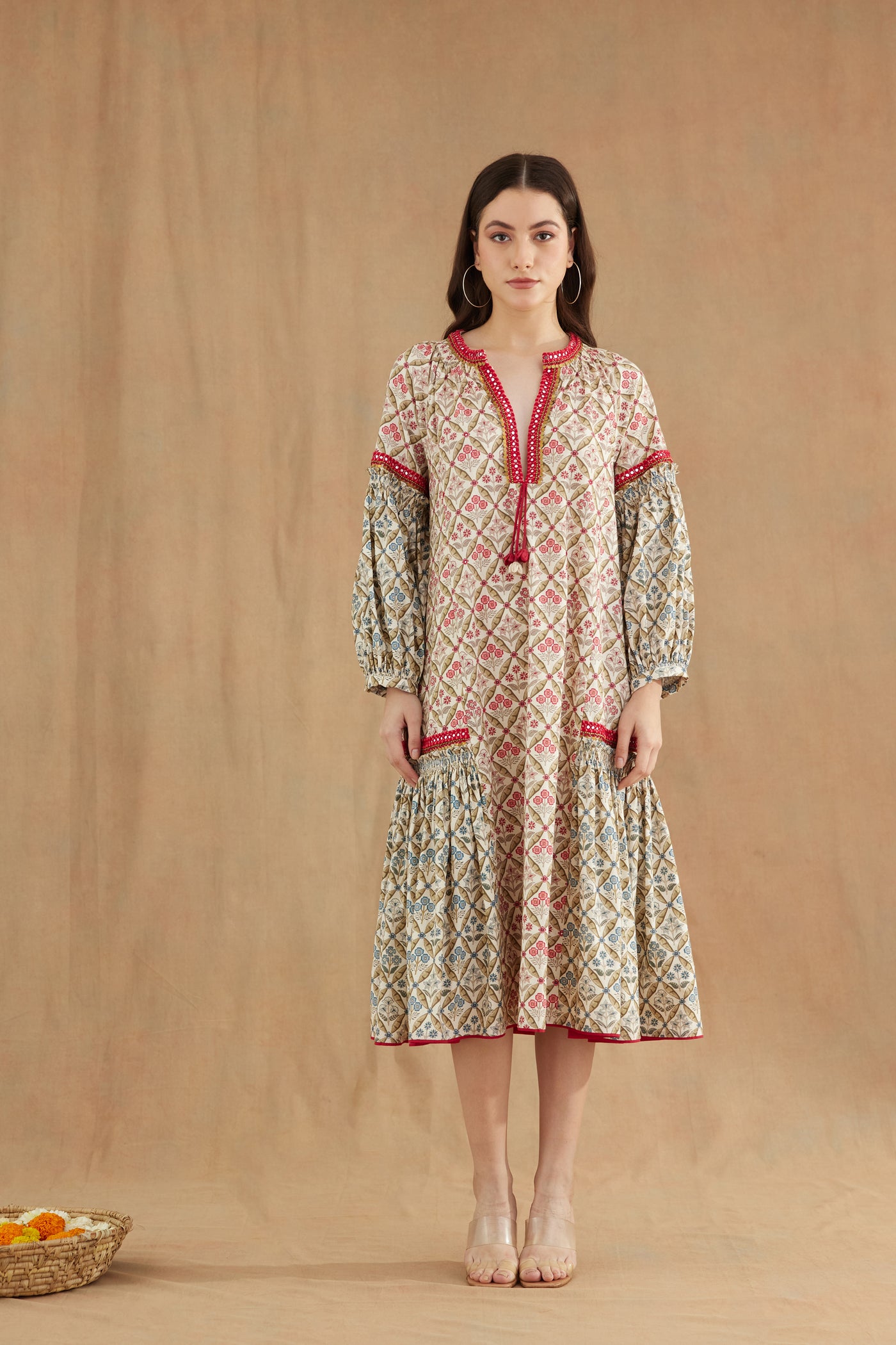 Nikasha Bespoke Hand Embroidered Dress designer wear online shopping melange singapore