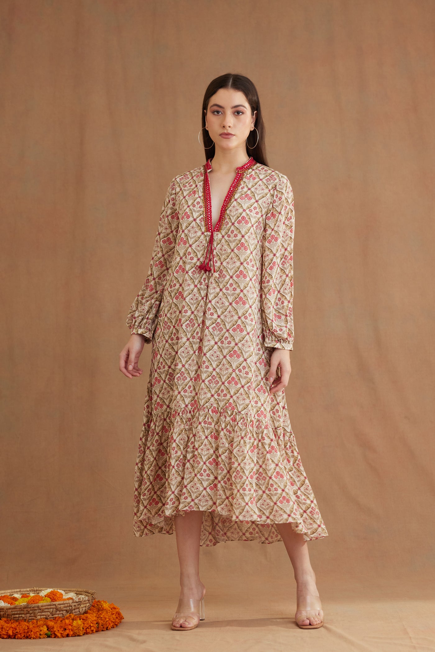 Nikasha Bespoke Hand Embroidered Dress designer wear online shopping melange singapore
