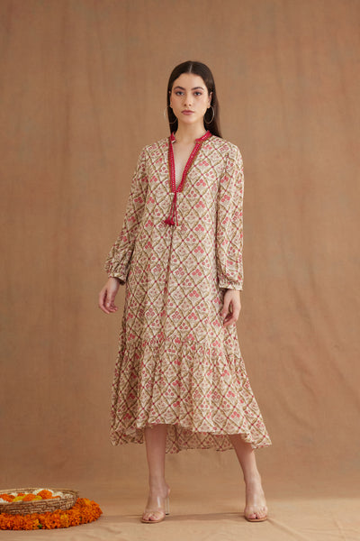 Nikasha Bespoke Hand Embroidered Dress designer wear online shopping melange singapore