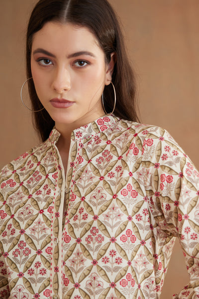 Nikasha Bespoke Hi Low Shirt Dress Indian designer wear online shopping melange singapore