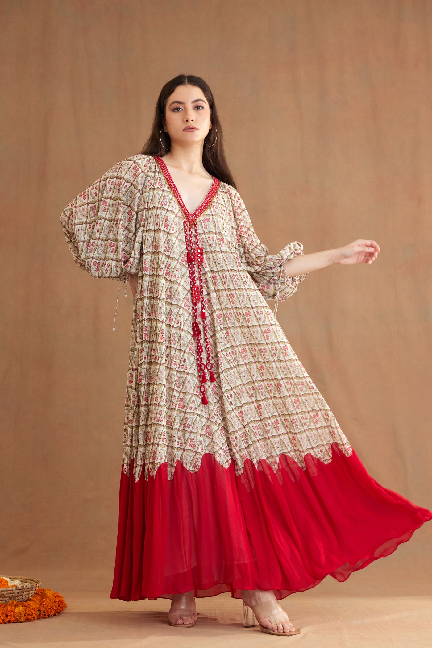 Nikasha Bespoke Maxi Dresss Indian designer wear online shopping melange singapore