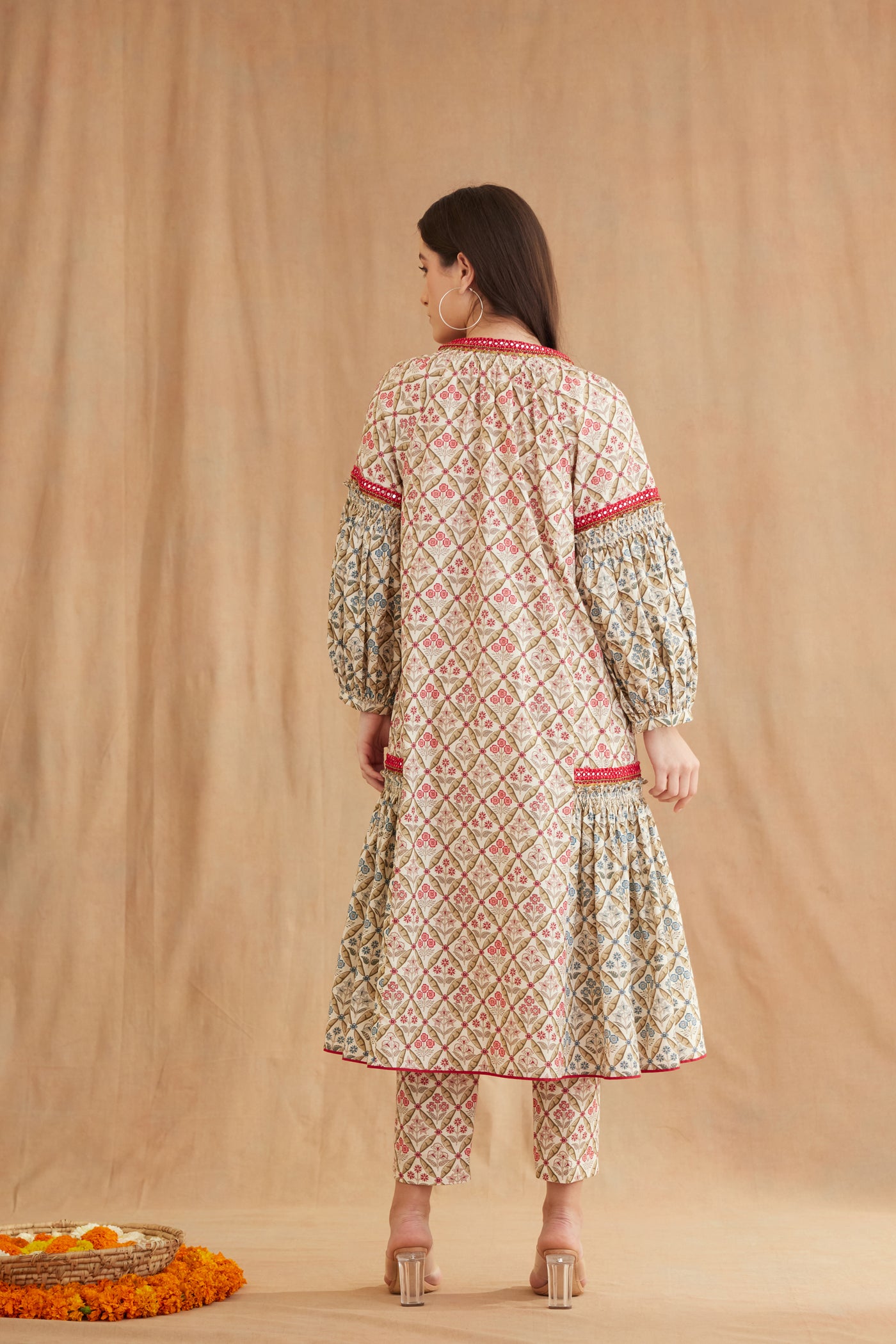 Nikasha Bespoke Mughal Print Co Ord Sets Indian designer wear online shopping melange singapore