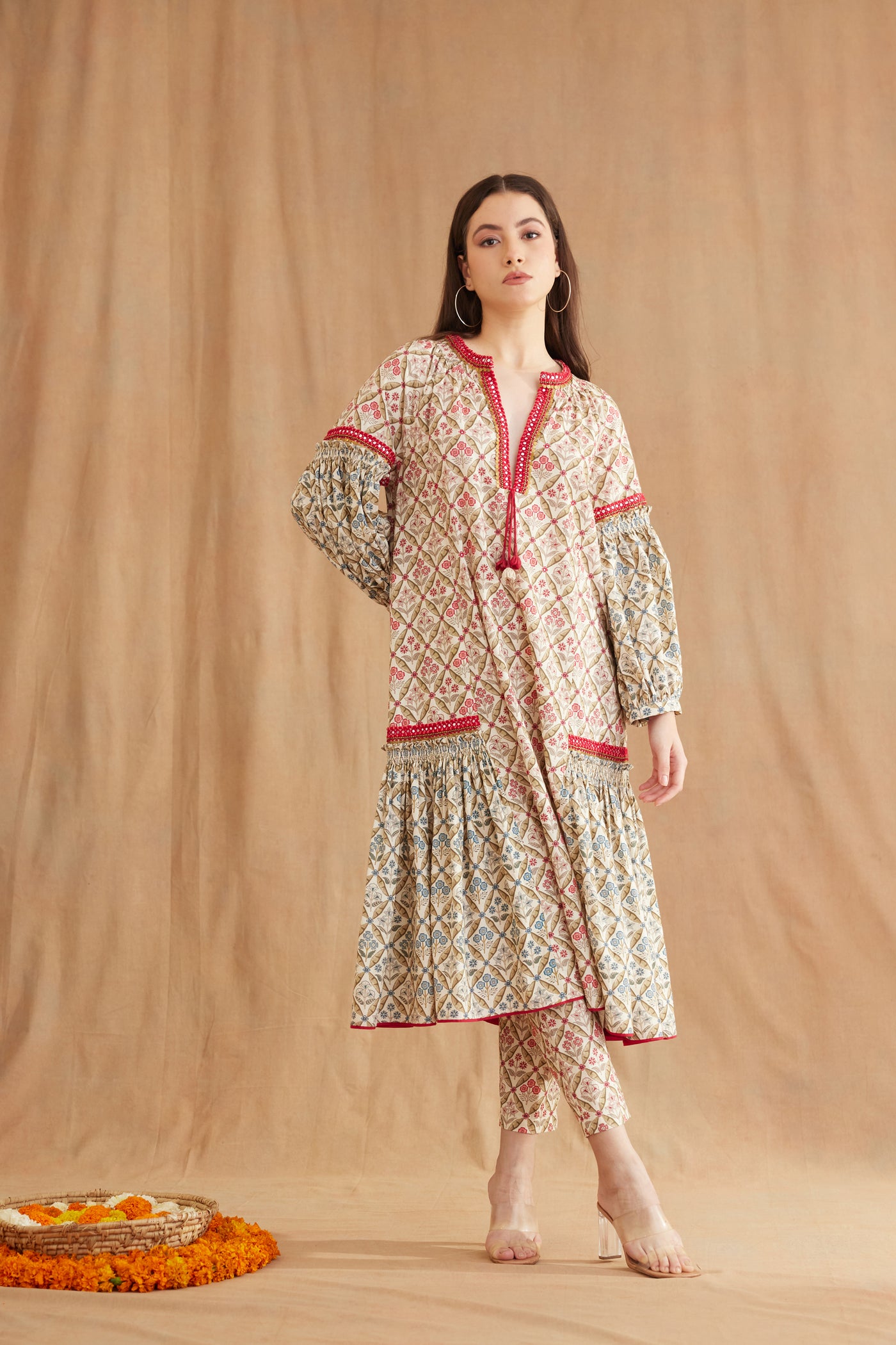 Nikasha Bespoke Mughal Print Co Ord Sets Indian designer wear online shopping melange singapore