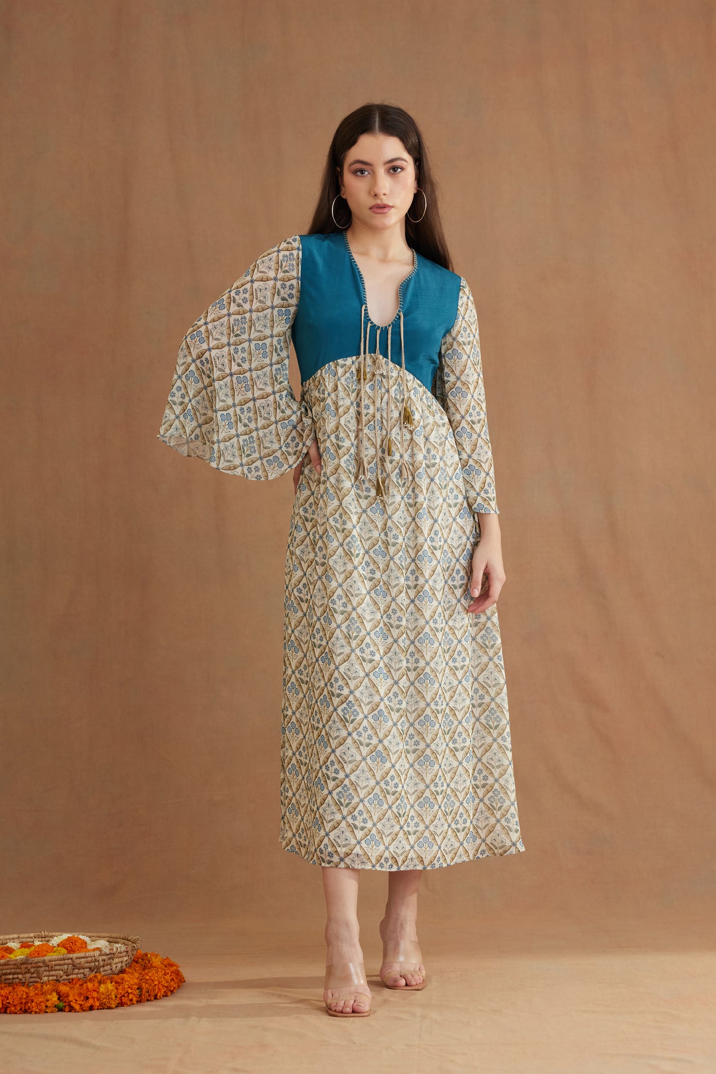 Nikasha Bespoke Tassels Dress Indian designer wear online shopping melange singapore