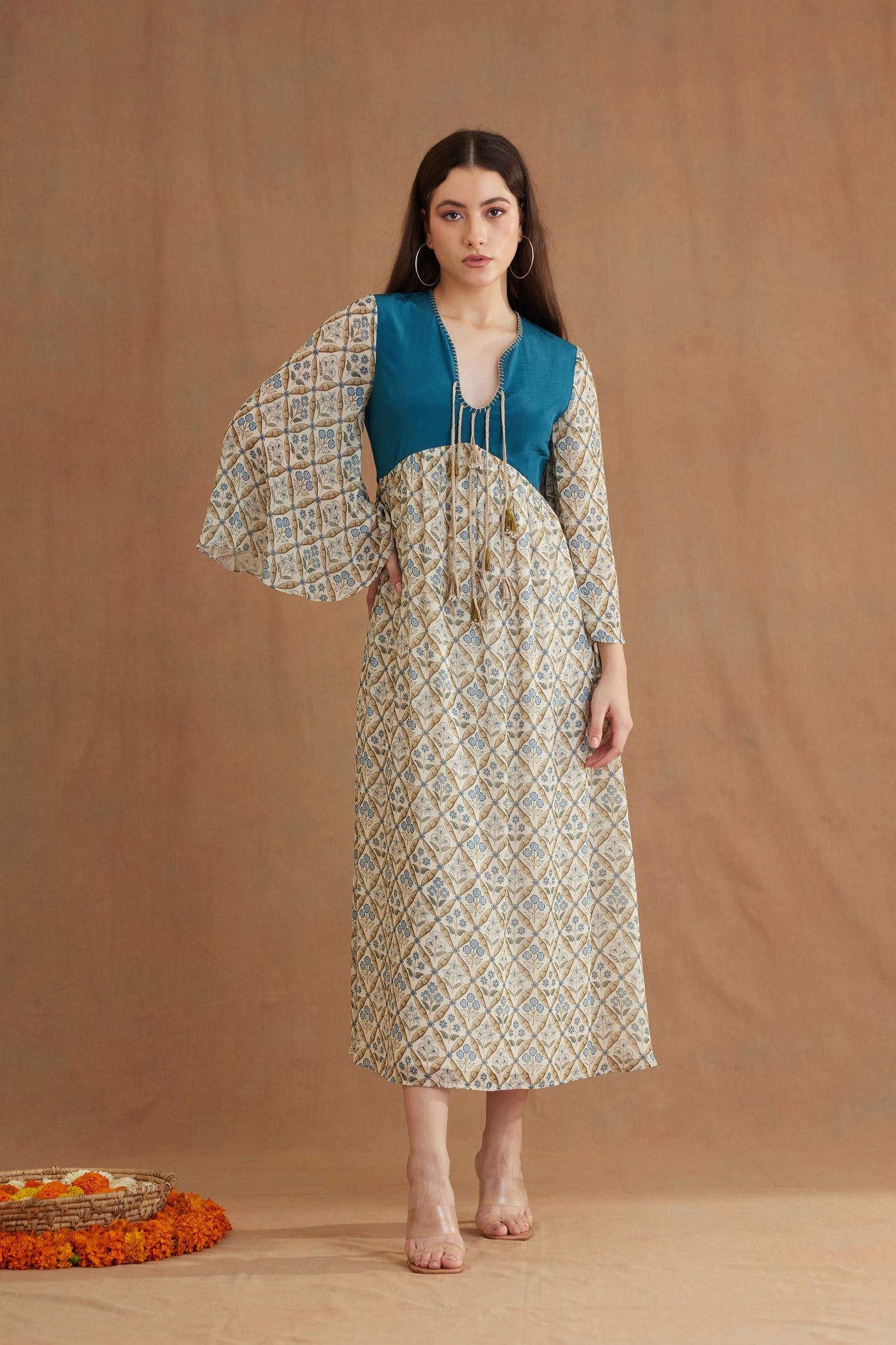 Nikasha Bespoke Tassels Dress Indian designer wear online shopping melange singapore